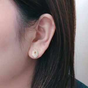 Irregular Dainty Cubic Zirconia Stud Earring
