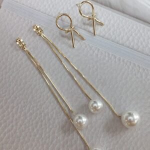 Imitation Pearl Tassel Trend Threader Earring