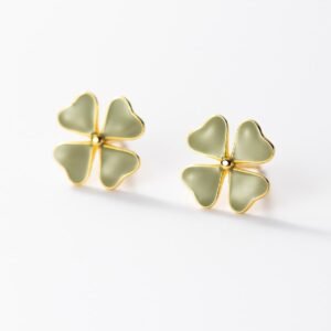 Enamel Flower Minimalist Stud Earrings