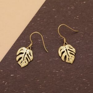 Leaf Minimalist Hook Silver Earring